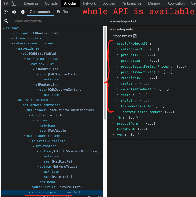 Whole API availablew